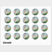 Sticker Rond Wonder Woman Paradise Island (Feuille)