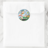 Sticker Rond Wonder Woman Paradise Island (Sac)