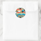 Sticker Rond Wonder Woman Rainbow Clouds Motif (Sac)
