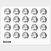 Sticker Rond Wonder Woman Red Lips (Feuille)