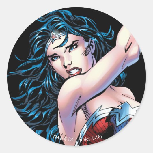 Sticker Rond Wonder Woman Swning Sword (Devant)