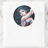Sticker Rond Wonder Woman Swning Sword (Sac)
