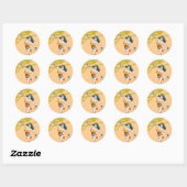 Sticker Rond Wonder Woman tient Lasso 2 (Feuille)