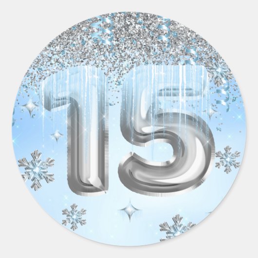 Sticker Rond Wonderland Balloons Quinceanera (Devant)