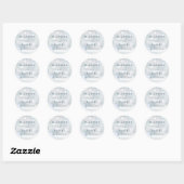 Sticker Rond Wonderland Neige Mariage Faveur (Feuille)