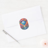 Sticker Rond Wonderland Planet (Enveloppe)