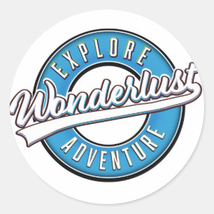Sticker Rond Wonderlust Explorer Aventure