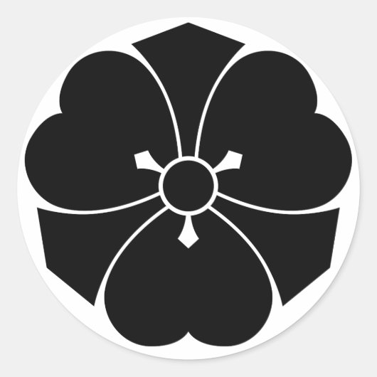 Sticker Rond Wood sorrel with swords (Devant)