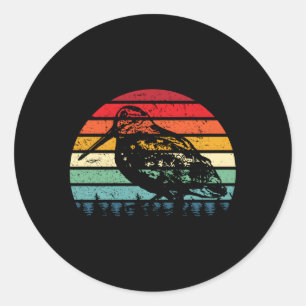 Sticker Rond Woodcock Hunter Timberdoodle Bogsucker Hokumpoke