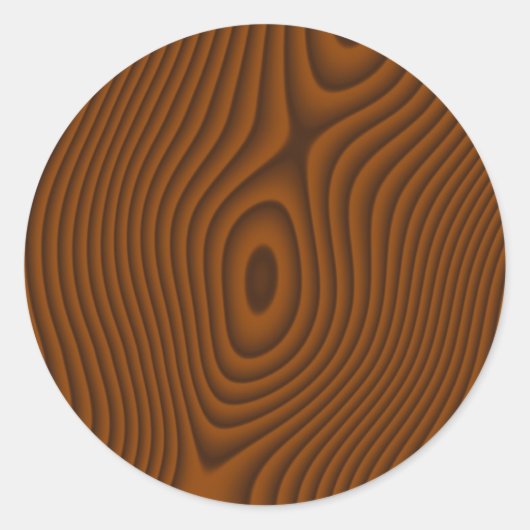 Sticker Rond Woodgrain Texté (Devant)