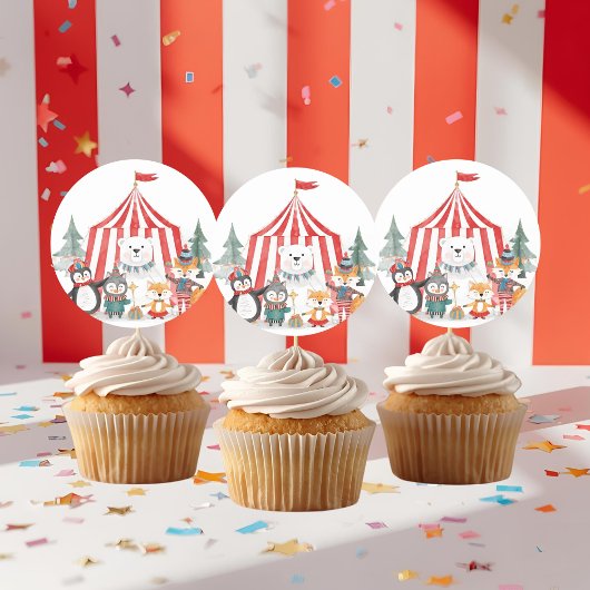 Sticker Rond Woodland Deer Birthday | Rustic Forest 