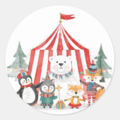 Sticker Rond Woodland Deer Birthday | Rustic Forest  (Devant)