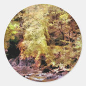 STICKER ROND WOODLAND STREAM (Devant)