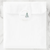 Sticker Rond Woodland Trees Deer White Round Adresse (Sac)