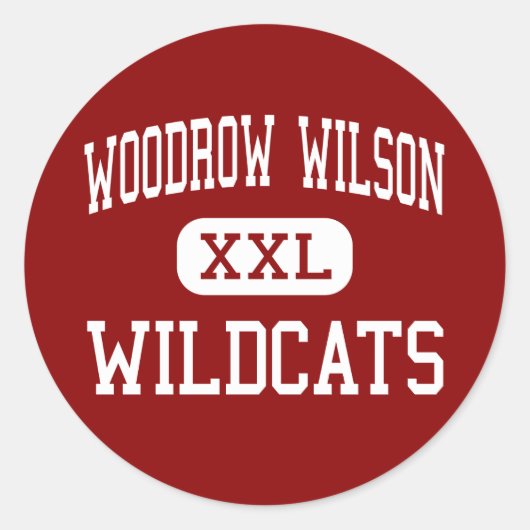 Sticker Rond Woodrow Wilson - Wildcats - High - Dallas Texas (Devant)