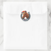 Sticker Rond Woody le poney (Sac)