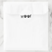 Sticker Rond Woof (Sac)