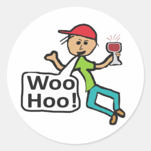 Sticker Rond Woohoo !