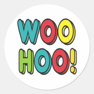 Sticker Rond Woohoo
