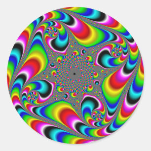 Sticker Rond Woooo Mandelbrot Fractal