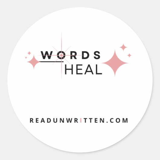 Sticker Rond Words Heal (Devant)