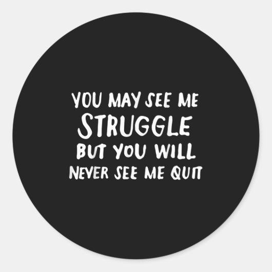 Sticker Rond Workout Insration Motivational Saying Men Women  (Devant)