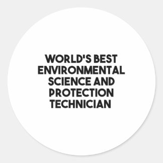 Sticker Rond World Best De l'environnement Science Protection T