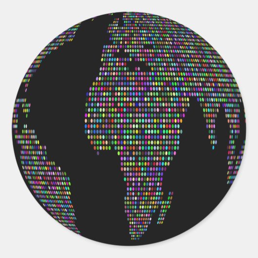 Sticker Rond world earth planet globe (Devant)