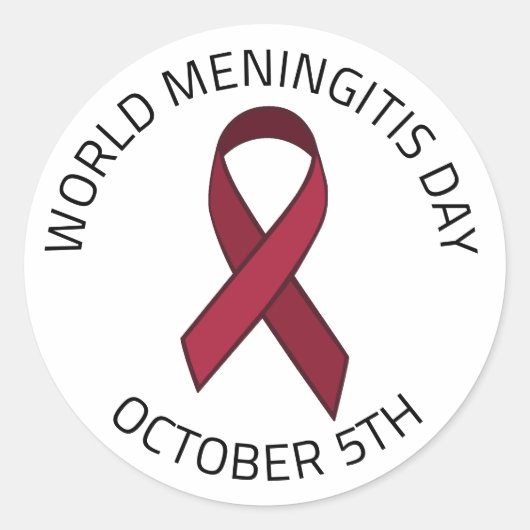 Sticker Rond World Meningitis Day - October 5th (Devant)