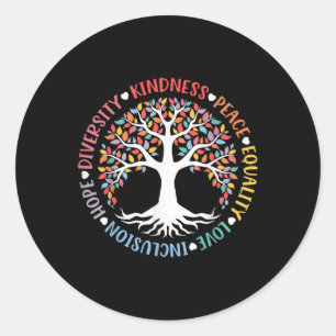 Sticker Rond World Peace Supporter Retro Femmes Hommes Vêtement