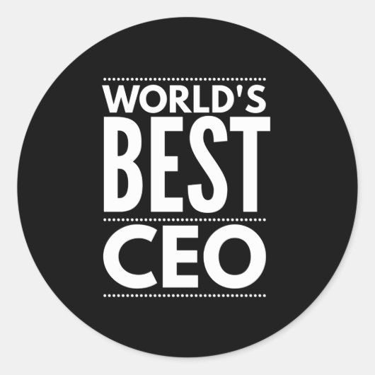 Sticker Rond Worlds Best CEO (Devant)