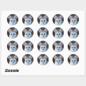 Sticker Rond Worlest Cutest Fennec Fox (Feuille)