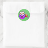 Sticker Rond Worm multicolore (Sac)