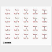 Sticker Rond Worms Hate Me red (Feuille)