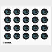 Sticker Rond Worn Mermaid (Feuille)