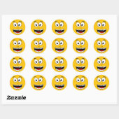 Sticker Rond Wow Yellow Emoji (Feuille)