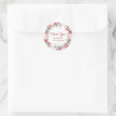 Sticker Rond Wreath Berry d'hiver 90e Merci d'anniversaire (Sac)