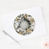 Sticker Rond Wreath de Noël (Enveloppe)
