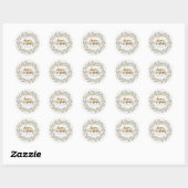 Sticker Rond Wreath de Noël (Feuille)