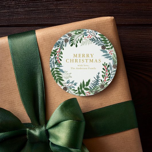 Sticker Rond Wreath de Noël