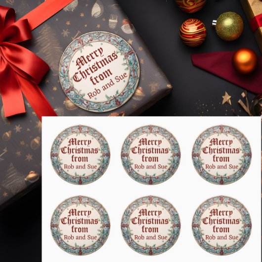 Sticker Rond Wreath de Noël