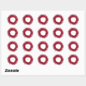 Sticker Rond Wreath Red Berry (Feuille)