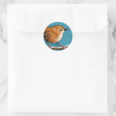 STICKER ROND WREN IN OIL PASTEL (Sac)