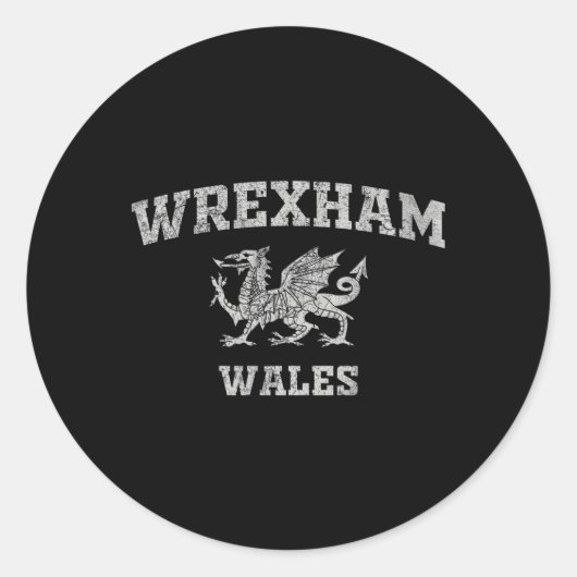 Sticker Rond Wrexham Wales (Devant)