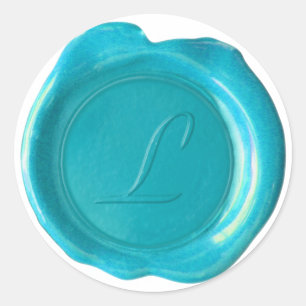 Sticker Rond WSM Custom - Courtney - L - Aqua Blue