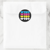 Sticker Rond wtf ? (Sac)