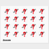 Sticker Rond WTF avec point d'interrogation (Feuille)