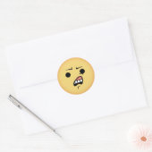 Sticker Rond WTF Emoji (Enveloppe)