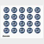 Sticker Rond WTF est un kilomètre (Feuille)