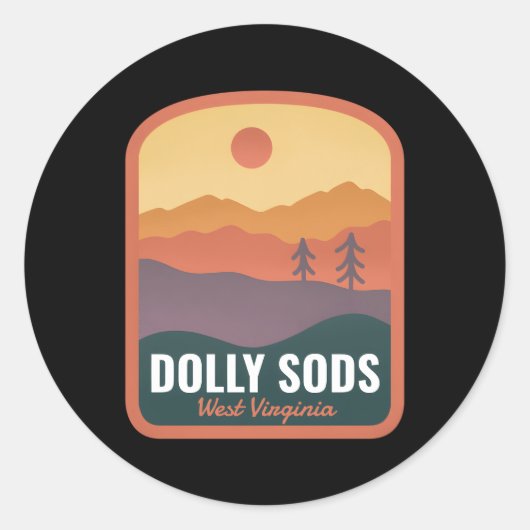 Sticker Rond Wv Dolly Sods Wilderness (Devant)